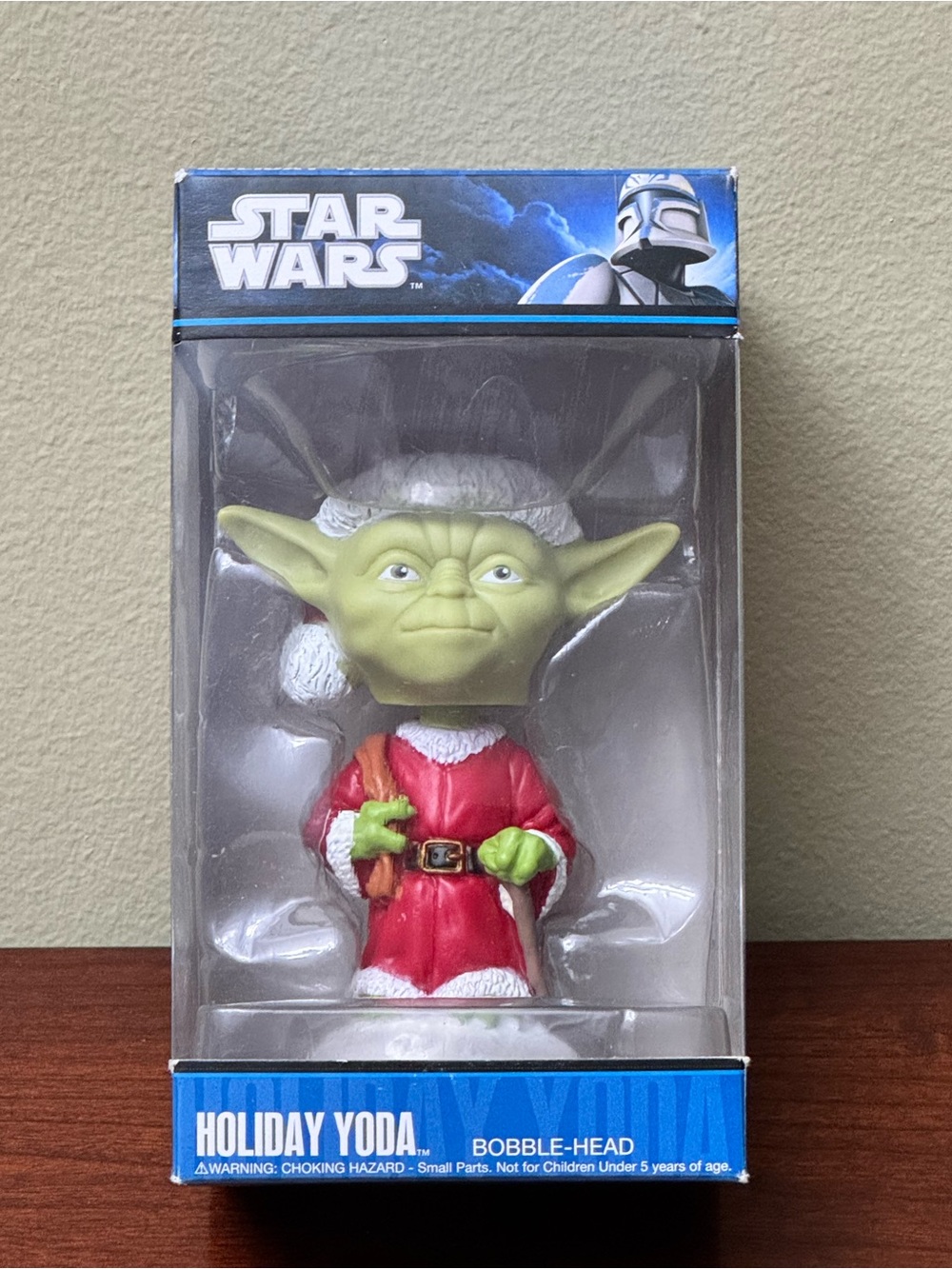 Funko Star Wars Holiday Yoda Santa Mini Bobble Head NIB Vintage 2010
